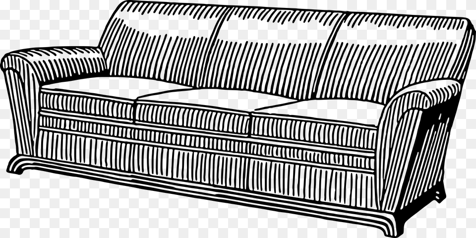 Couch Davenport Furniture Futon Sofa Couch And Chairs Clipart, Gray Free Transparent Png