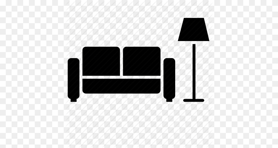 Couch Living Room Icon, Lamp, Furniture Free Png Download