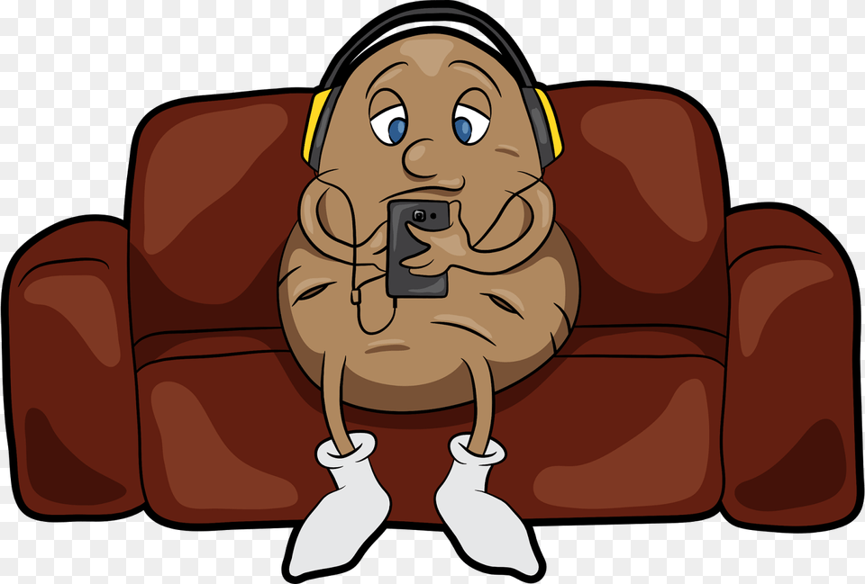 Couch Potato Clipart, Furniture, Baby, Person, Face Free Png Download