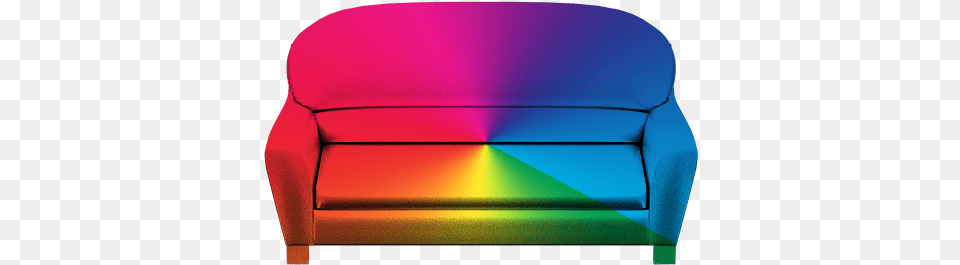 Couch Rainbow Brockhampton Rainbow Couch, Furniture, Chair Png Image