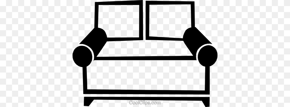 Couch Royalty Vector Clip Art Illustration, Furniture, Device, Grass, Lawn Free Png Download