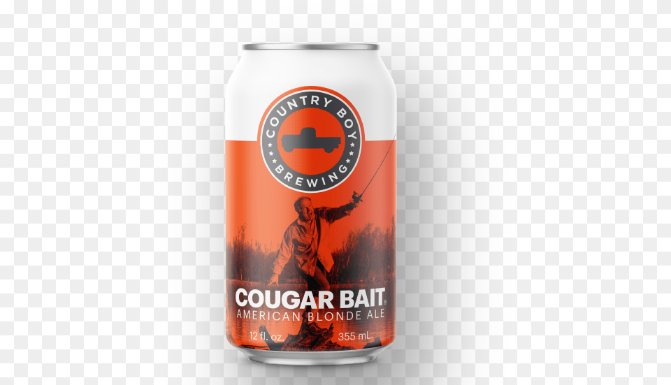 Cougar Bait Beer, Lager, Alcohol, Beverage, Tin Png