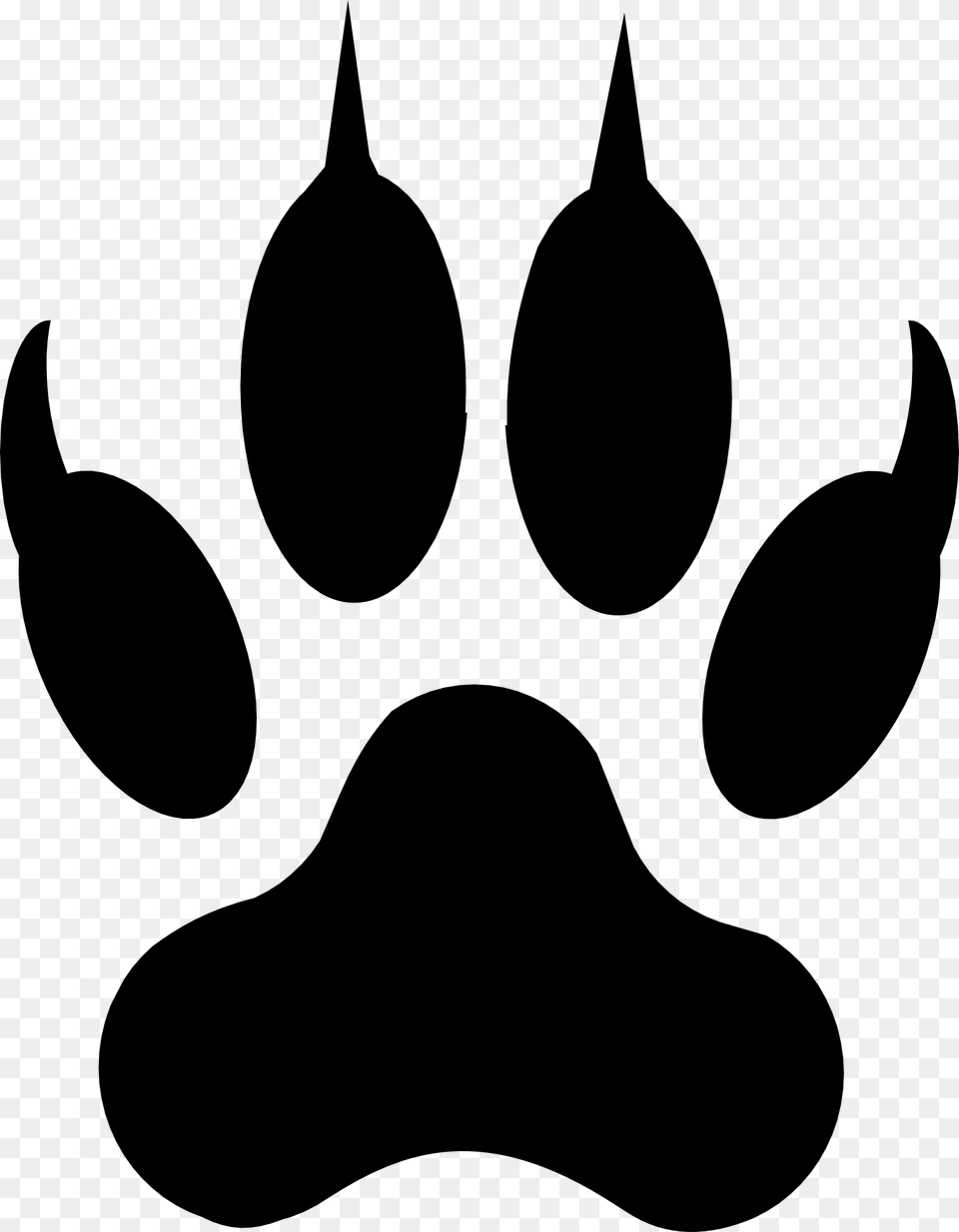 Cougar Clipart Claw Cat Paw Clipart, Stencil, Electronics, Hardware, Silhouette Png