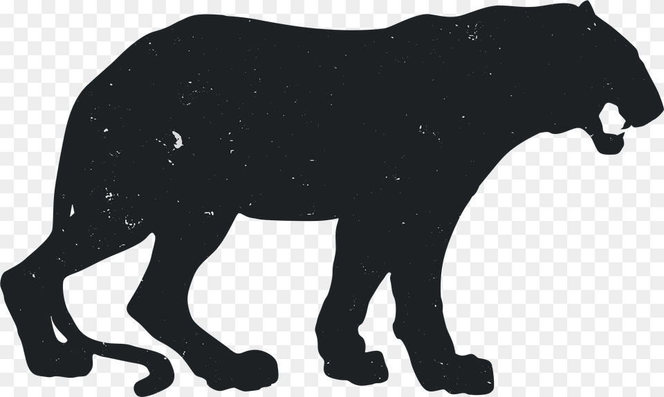 Cougar Clipart Florida Panther Tiger Silhouette Transparent Background, Animal, Mammal, Wildlife Free Png