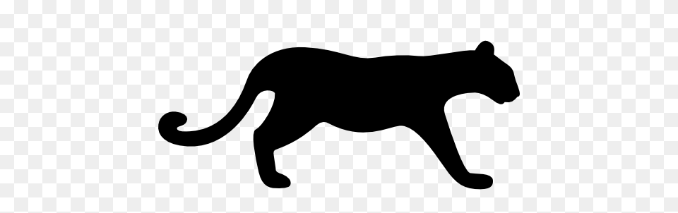 Cougar Icon, Silhouette, Animal, Stencil, Wildlife Free Transparent Png