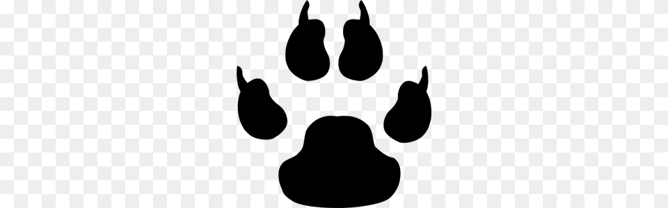 Cougar Paw Clip Art Gray Free Png Download