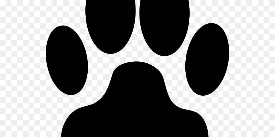 Cougar Paw Clipart, Gray Png