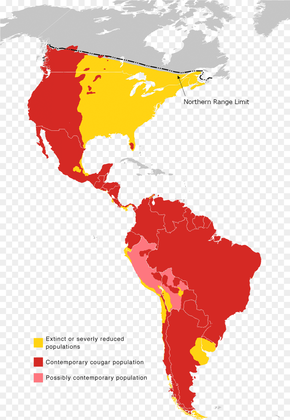 Cougar Range Map 2010 Latin America, Plot, Chart, Outdoors, Nature Free Transparent Png
