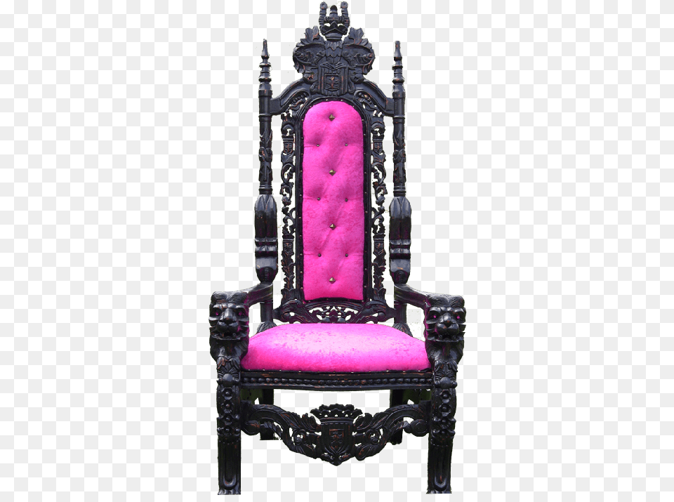 Cougar Throne Chair Queen Throne Chair, Furniture, Armchair Free Png