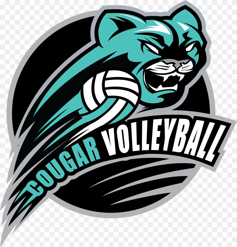 Cougar Volleyball Club Illustration, Person, Sticker, Logo, Face Free Png