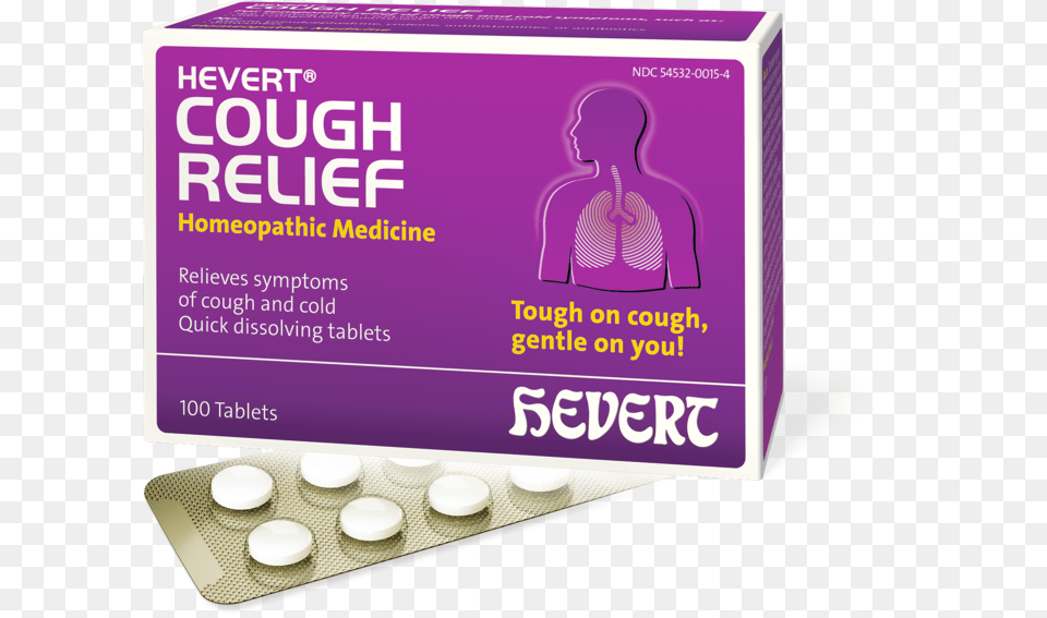 Cough Relief Hevert Pharmaceuticals Hevert Stress Relief 100 Tabs, Medication, Pill Free Png