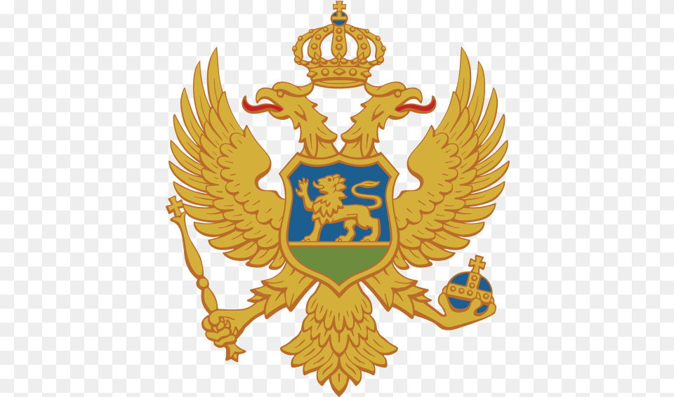 Could Anyone Make This Eagle Look Like Montenegro Coat Of Arms, Badge, Emblem, Logo, Symbol Png Image