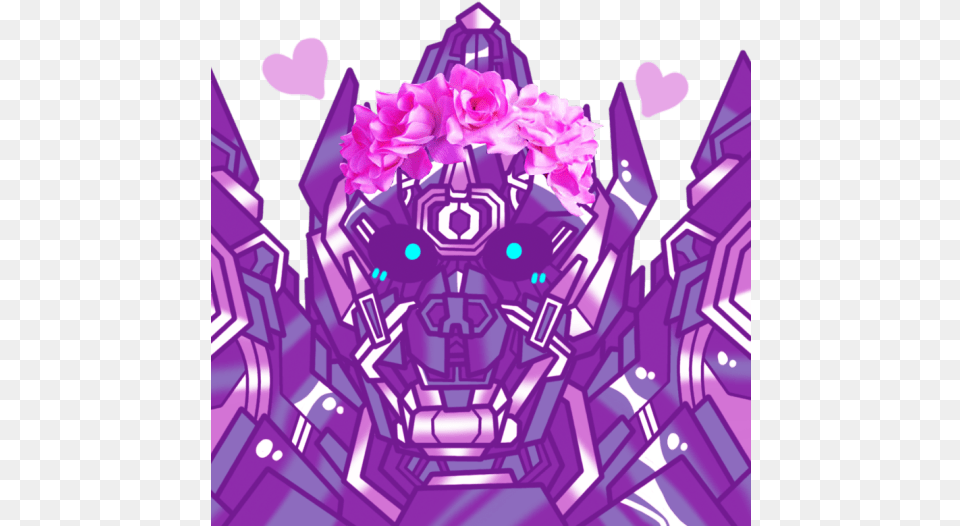 Could Chu Please Make A Bayverse Ironhide Icon With Crown, Art, Graphics, Purple, Flower Png Image