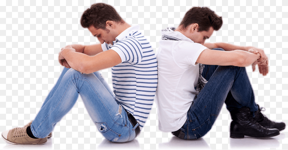 Counselling For Gay Couples Sitting Back To Back, Clothing, Footwear, Shoe, Adult Free Png Download