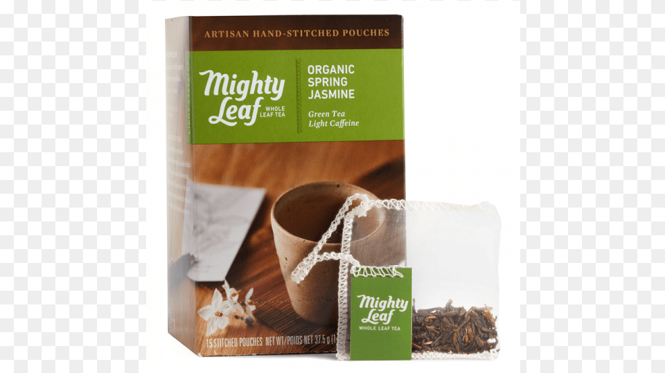 Count Box Mighty Leaf Organic Jasmine Green Tea, Herbal, Herbs, Plant, Beverage Png Image
