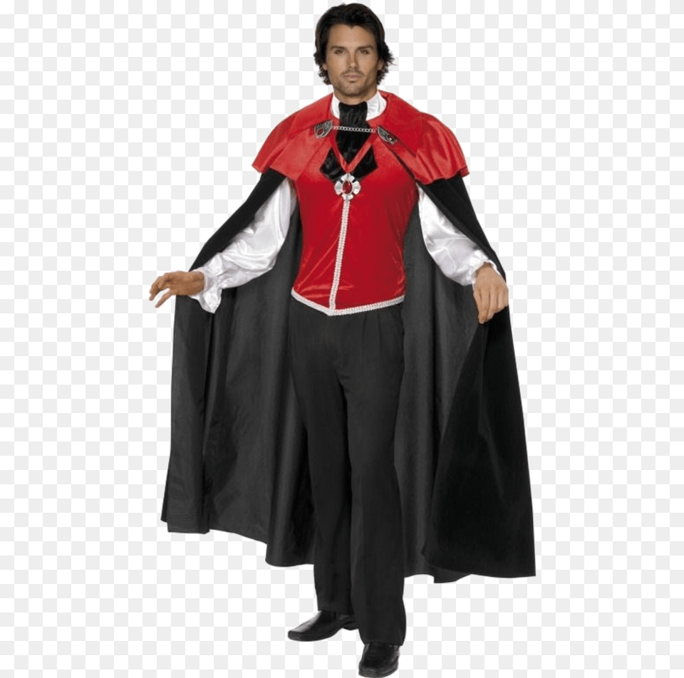Count Vladimir Gothic Vampire Costume Halloween Kostm Upr, Cape, Clothing, Fashion, Person Free Transparent Png