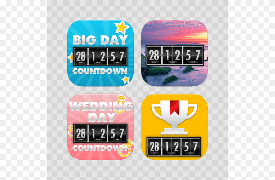 Countdown Timer Pack Mobile App, Text Png