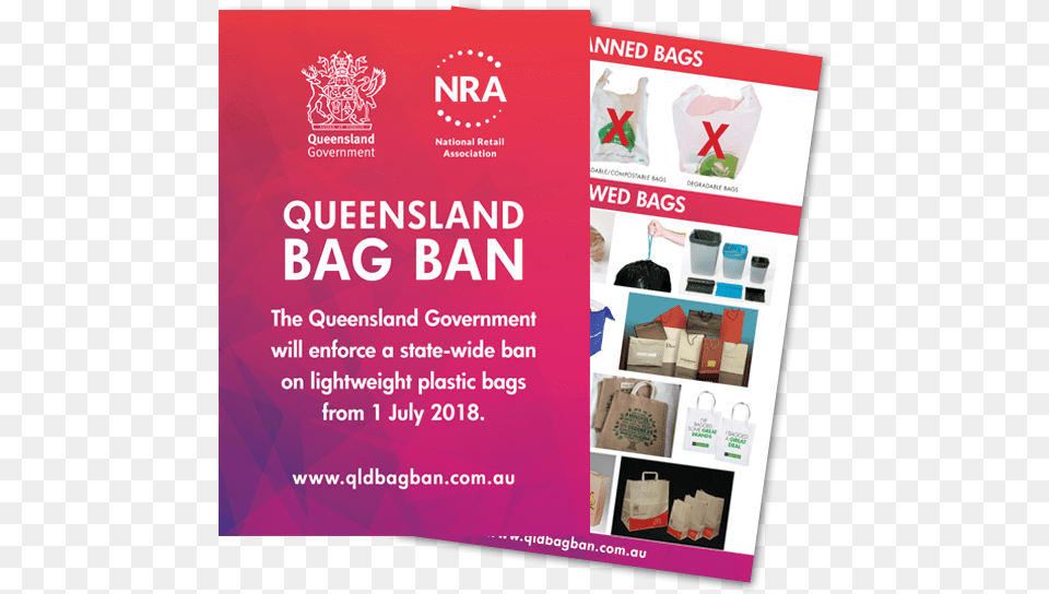 Counter Card A4 Queensland Government Plastic Bag Ban Sign, Advertisement, Poster Free Png Download