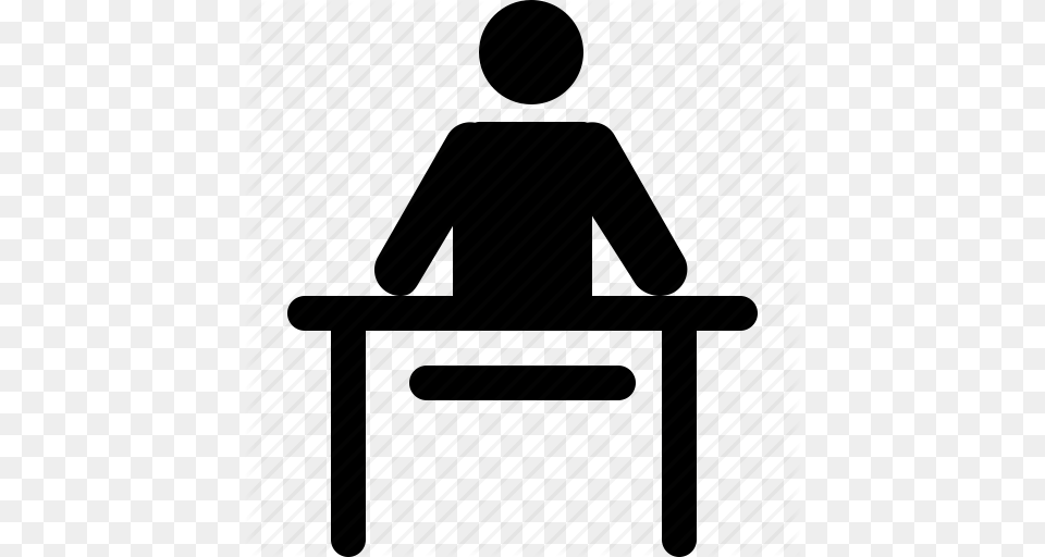 Counter Desk Man Office Receptionist Stand Workplace Icon, Furniture, Table, Architecture, Building Png