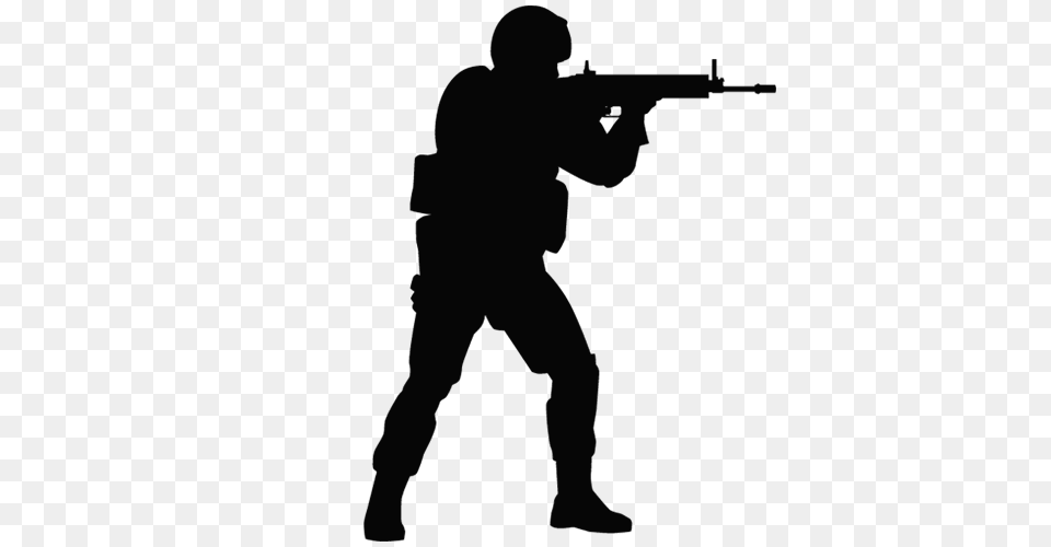 Counter Strike, Silhouette, Firearm, Person, Weapon Png