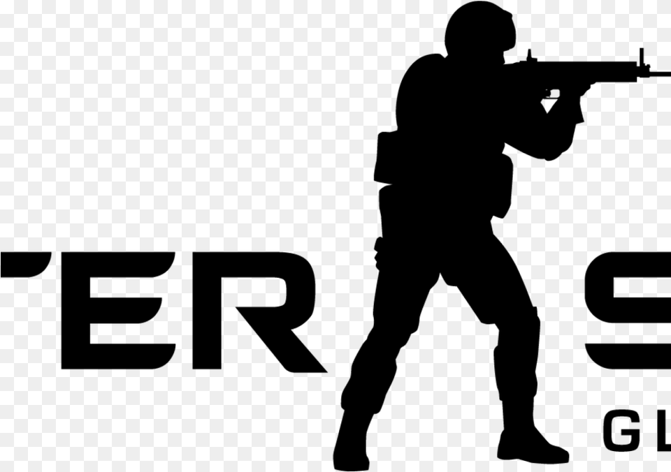 Counter Strike Global Offensive Logo, Lighting, Gray, Firearm, Weapon Png Image