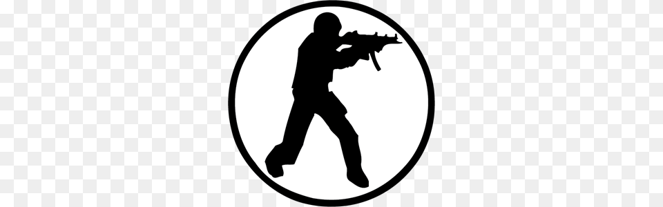 Counter Strike Global Offensive Logo Vector, Silhouette, Adult, Male, Man Png Image