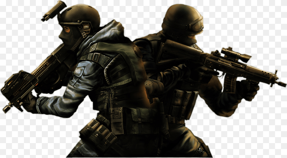 Counter Strike Two Fighters, Helmet, Weapon, Gun, Person Png Image