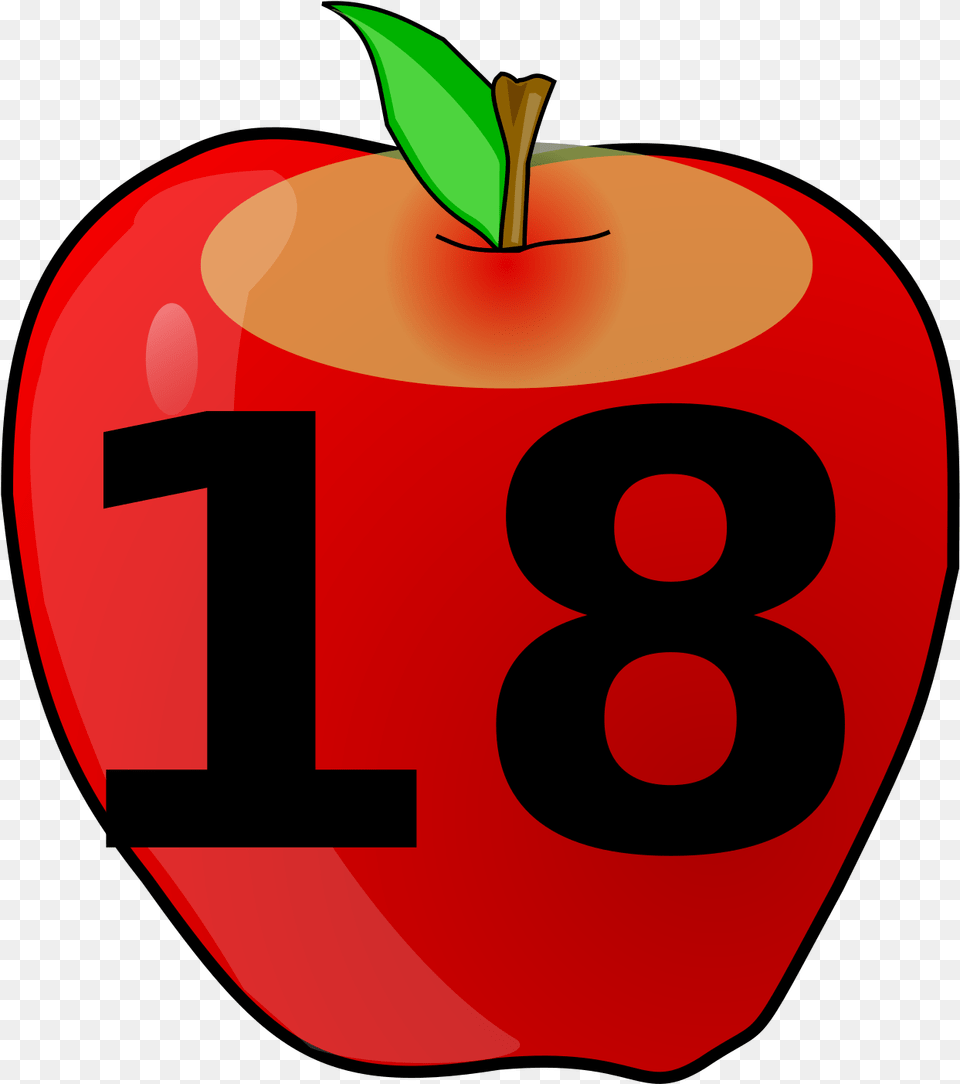 Counting Apple Svg Vector Clip Art Svg Clipart Apple Clip Art, Food, Fruit, Plant, Produce Free Transparent Png