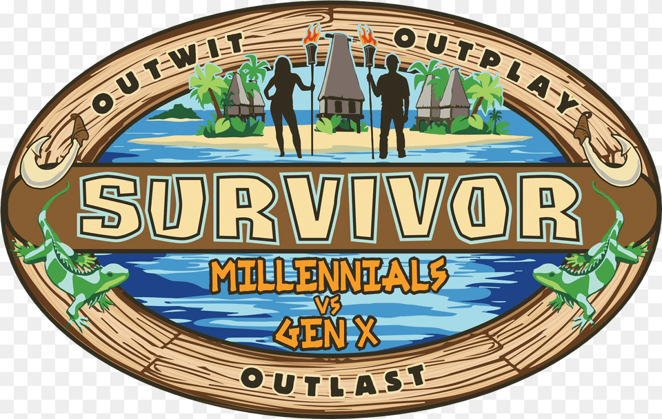 Counting Down To Season Survivor Millennials Vs Gen X Logo, Person, Water Free Png