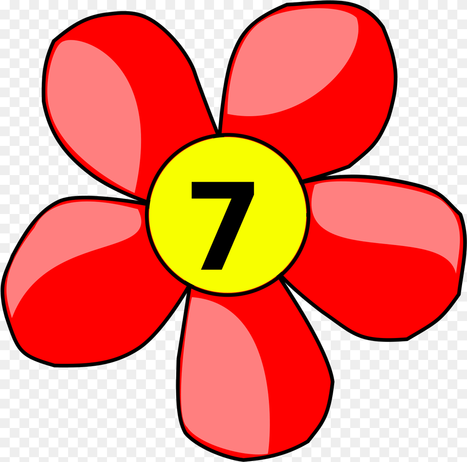 Counting Flower Svg Vector Clip Art Svg Flower Clip Art, Plant, Symbol, Text, Number Free Transparent Png