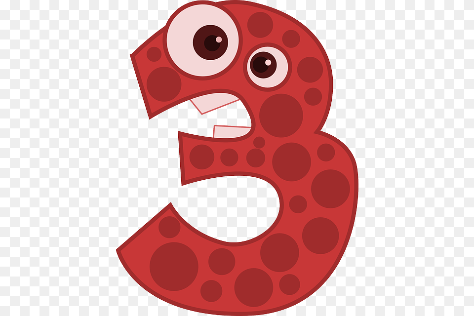 Counting Math Numbers Numerals Three Funny Clipart Idea, Number, Symbol, Text, Dynamite Free Png