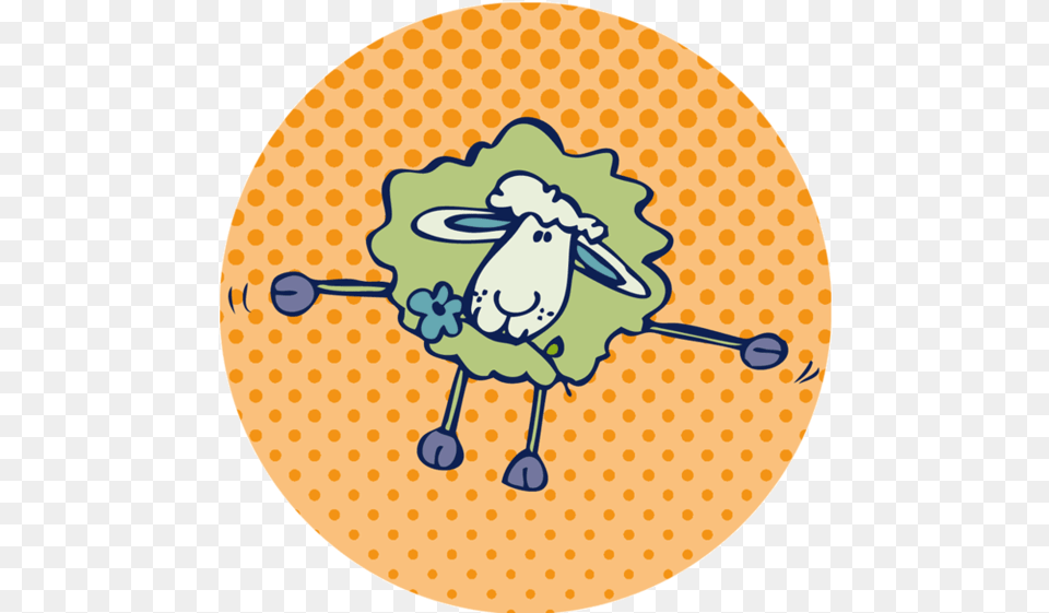 Counting Sheep Round Coaster, Livestock, Pattern, Home Decor, Animal Png