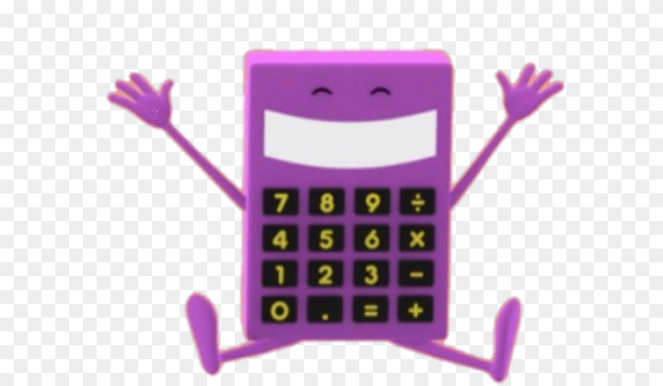 Counting With Paula Character Calc The Calculator, Electronics Free Png