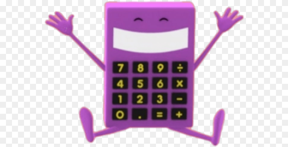Counting With Paula Character Calc The Calculator Number, Electronics Png