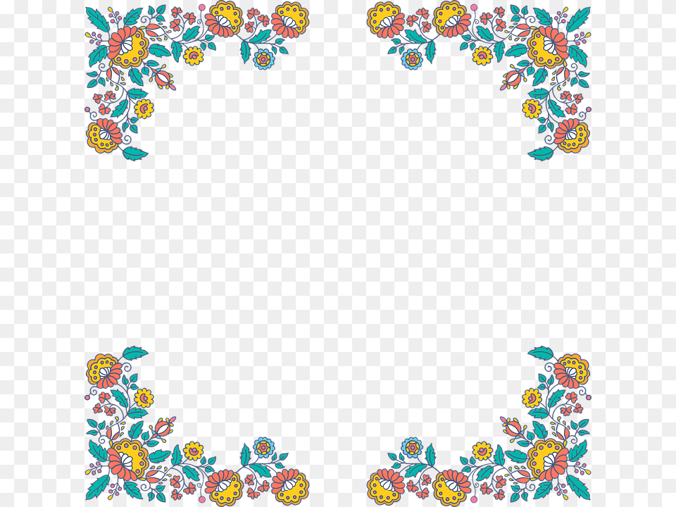 Country Border Clipart Bingkai Bunga Vector, Pattern, Art, Embroidery, Floral Design Png Image