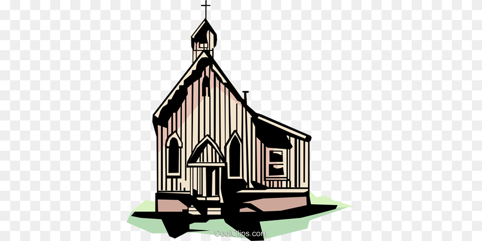 Country Church Royalty Vector Clip Art Illustration, Outdoors, Nature, Countryside, Rural Free Transparent Png