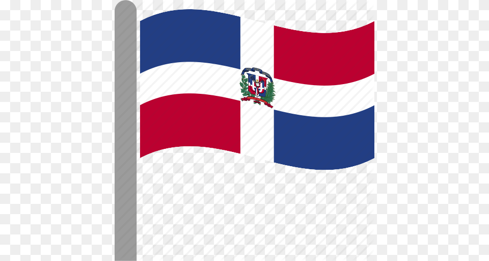 Country Dom Dominican Flag Pole Republic Waving Icon Png Image