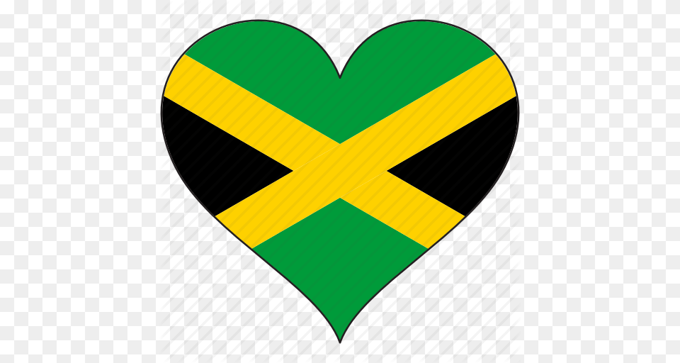 Country Flag Heart Jamaica Love North America Icon, Logo Free Png Download