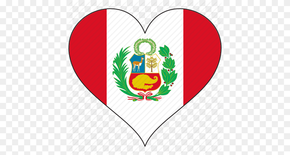 Country Flag Heart Peru South America Icon, Logo, Symbol Free Png Download