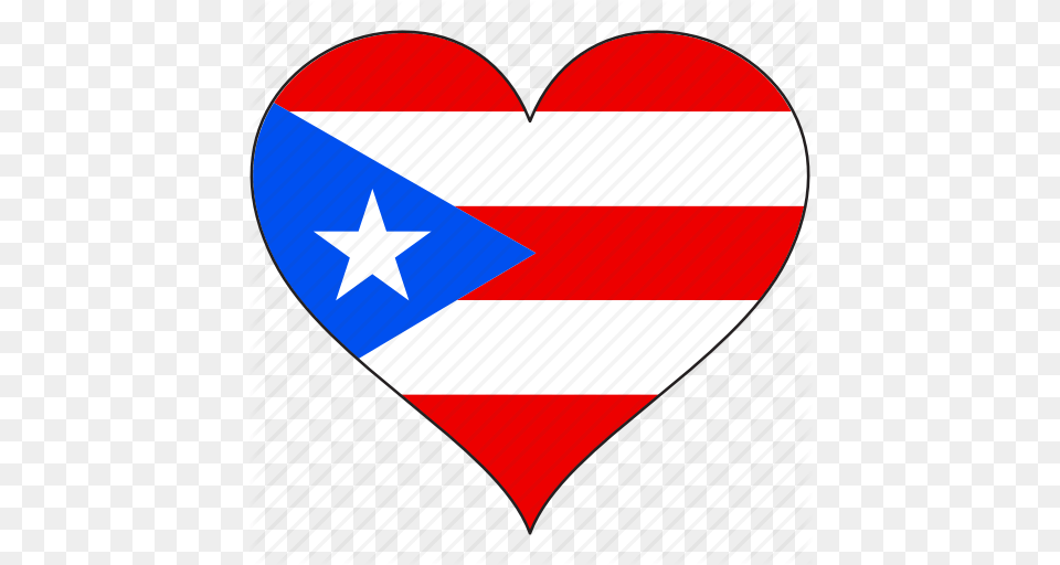 Country Flag Heart Puerto R South America Icon Free Transparent Png