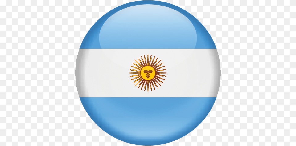 Country Flag Of Argentina Argentina Flag Icon, Badge, Logo, Sphere, Symbol Png Image