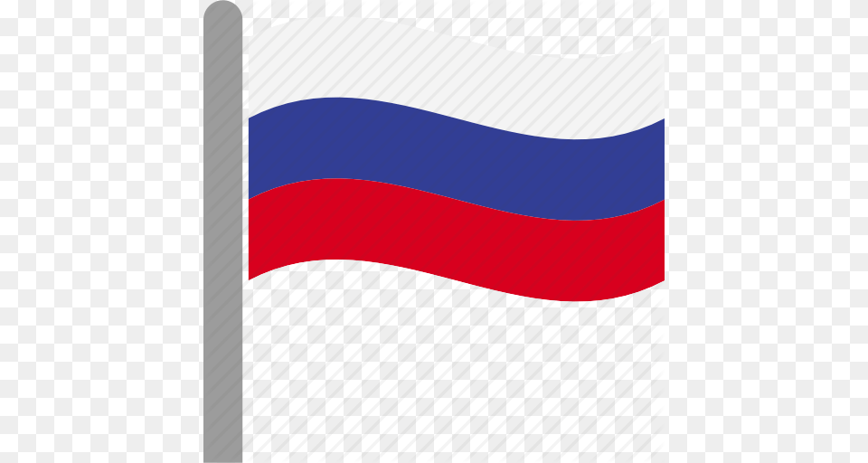 Country Flag Pole Rus Russia Russian Waving Icon, Russia Flag Png