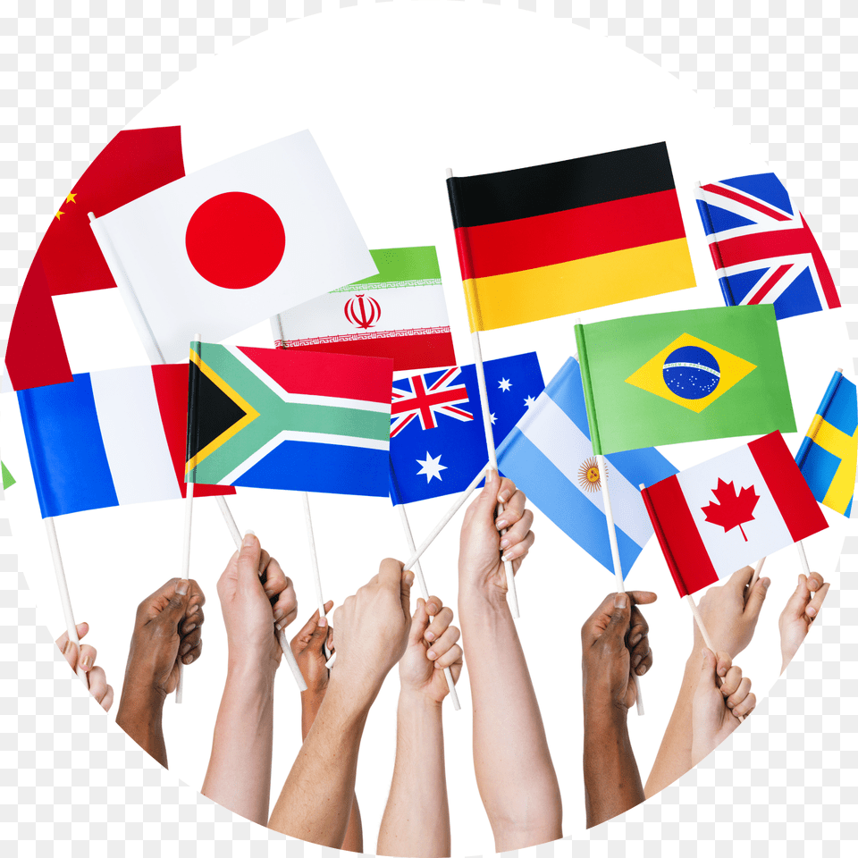 Country Flags In Hand, Flag, Adult, Female, Person Free Png Download