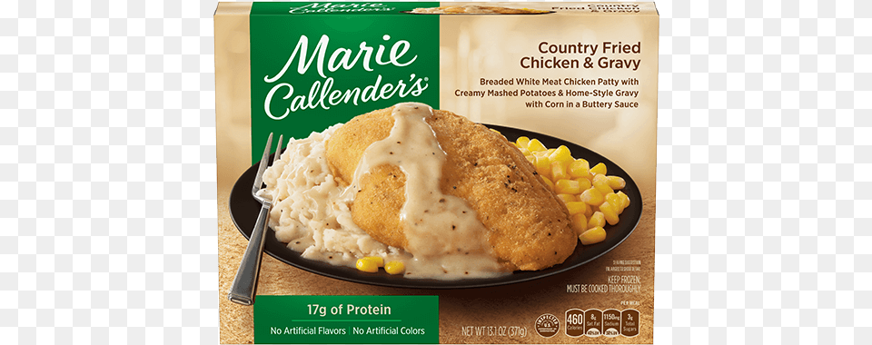 Country Fried Chicken Amp Gravy Marie Callender39s Country Fried Chicken And Mashed, Meal, Food, Cutlery, Fork Png Image