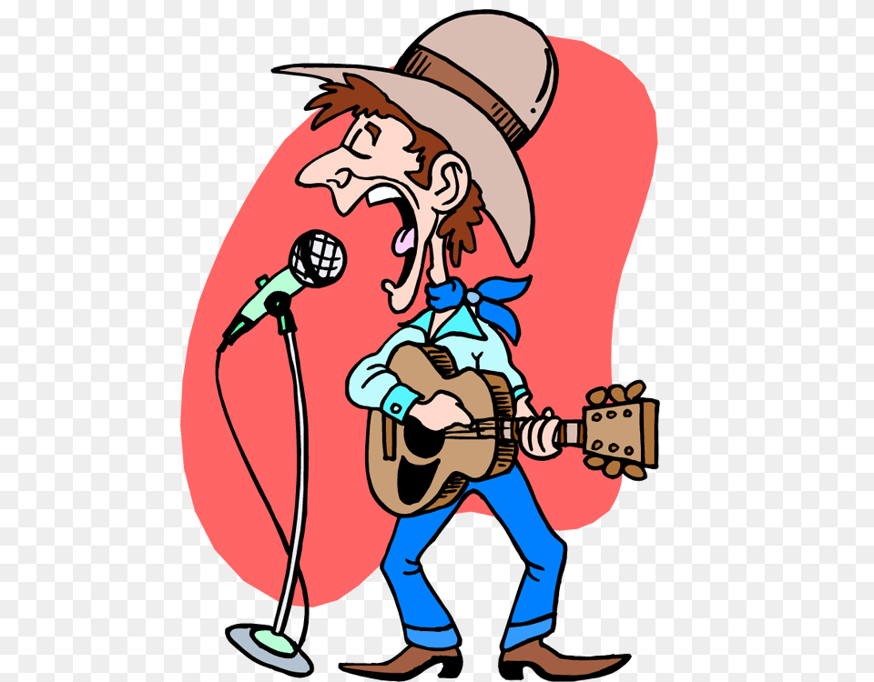 Country Guitar Cliparts, Person, Cartoon, Clothing, Hat Free Png