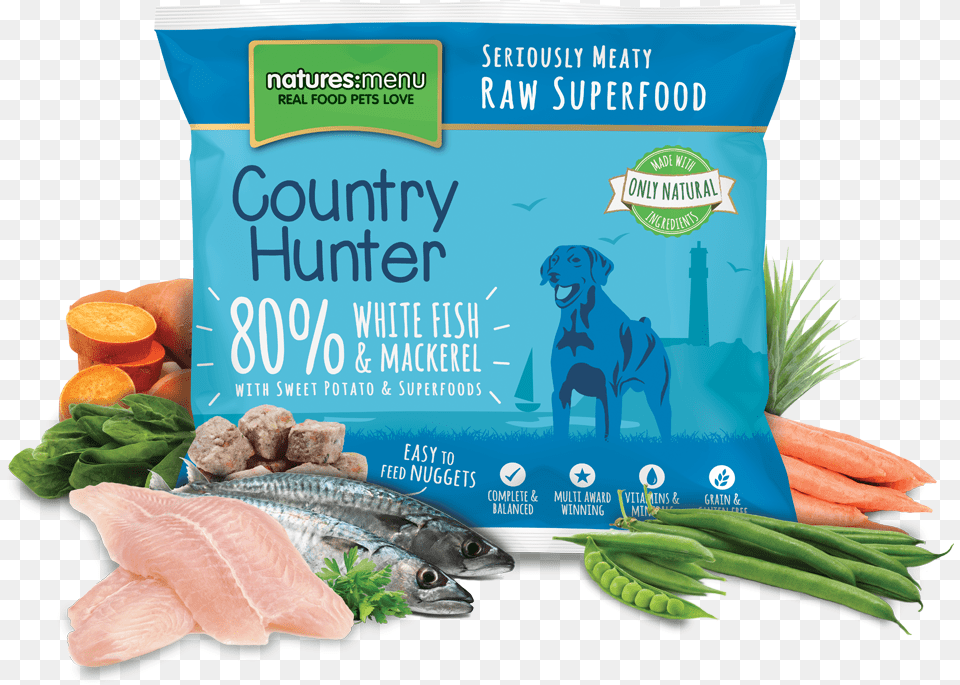 Country Hunter Raw Superfood Nuggets White Fish Amp Mackerel Natures Menu Country Hunter Nuggets, Animal, Pet, Meal, Mammal Png