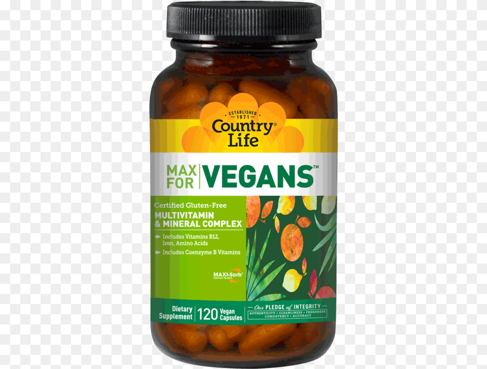 Country Life Max For Vegans, Herbal, Herbs, Plant, Food Free Png