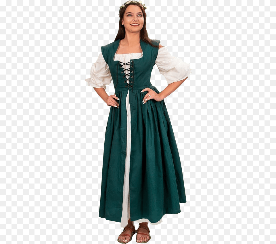 Country Maid Overdress Renaissance Clothing For Women, Costume, Dress, Person, Fashion Free Png