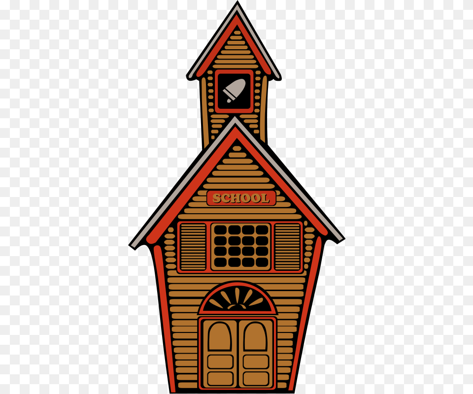 Country School Clipart Western Country School, Architecture, Building, Clock Tower, Tower Free Transparent Png