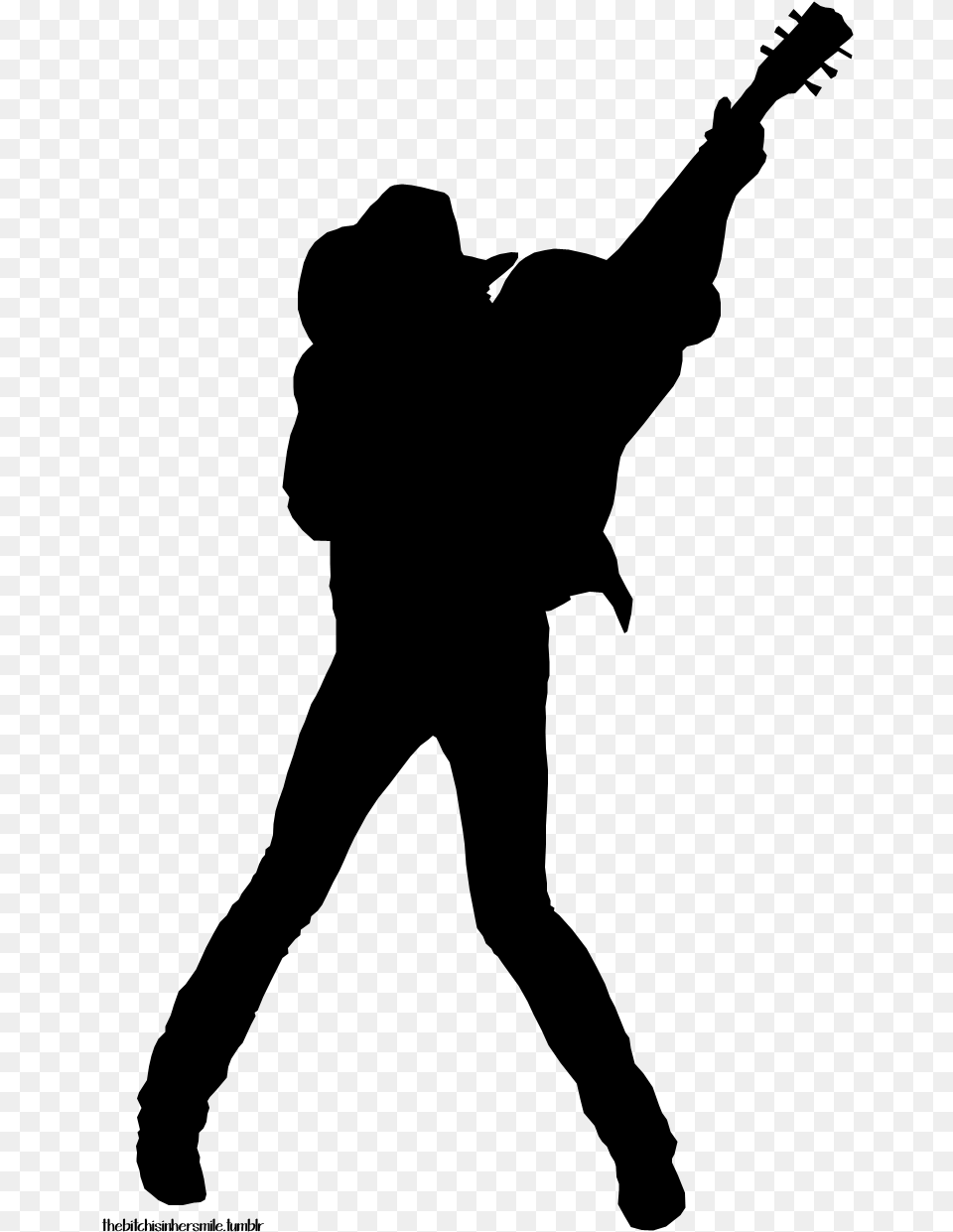 Country Singer Silhouette, Gray Free Png